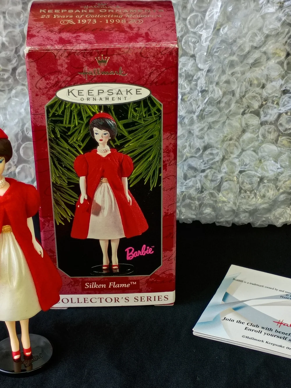 Hallmark Barbie 'Silken Flame' Keepsake Ornament - Red and White